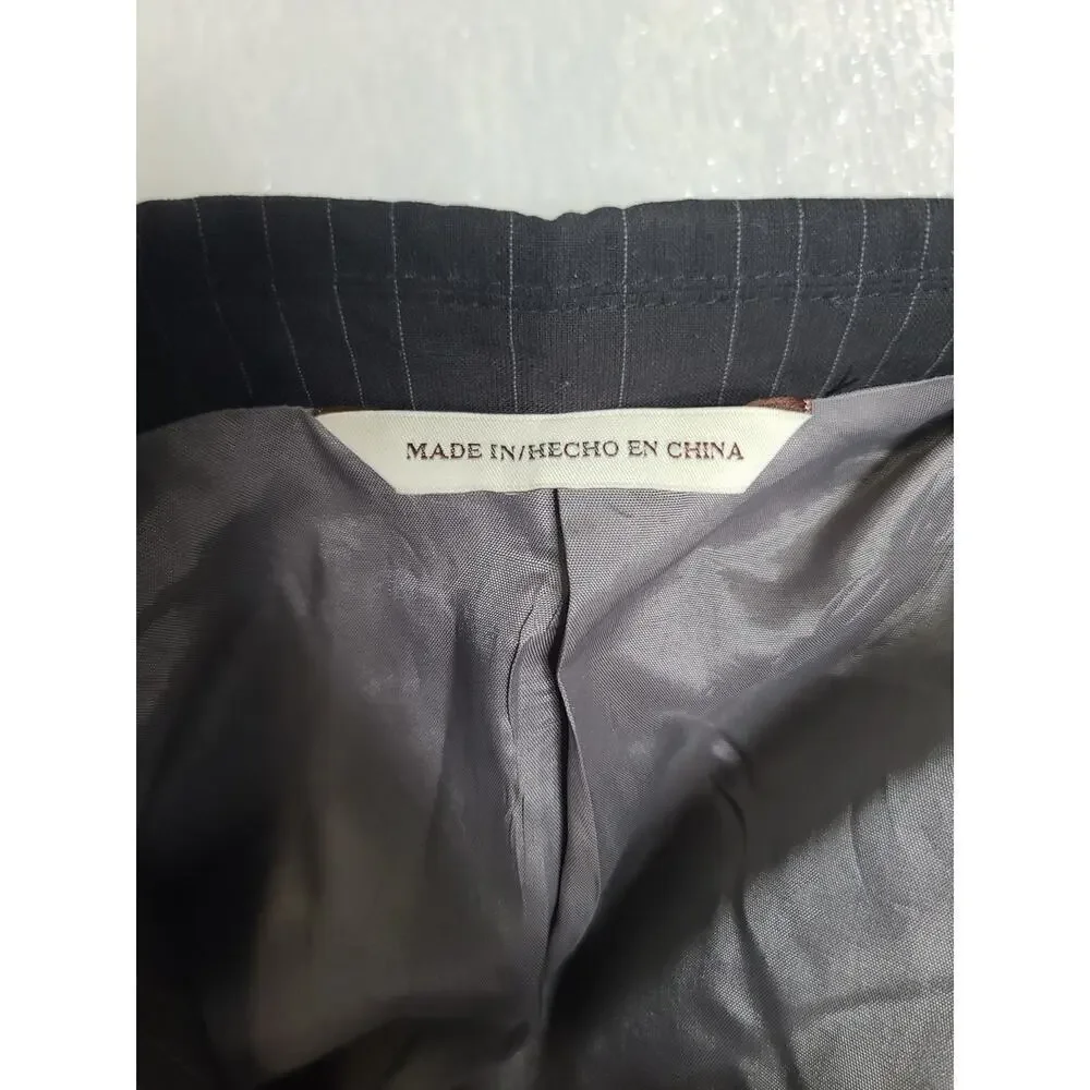 Perry Ellis Vintage Anniversay Collection pinstripe 3 button jacket Size 38 Blk